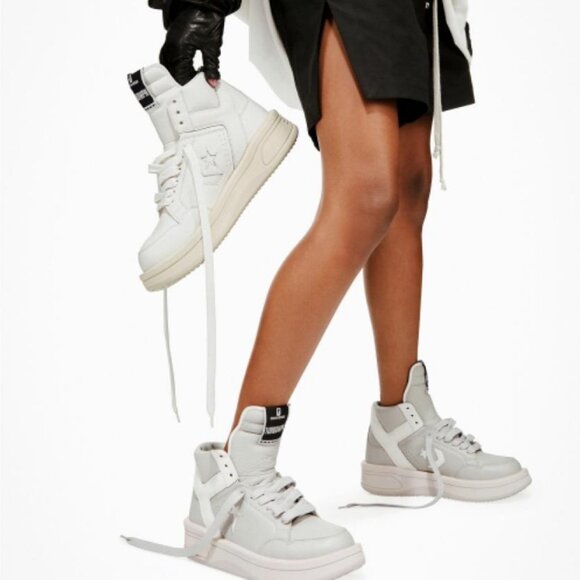 Converse Rick Owens x DrksHhdw Turbowpn Mid Pelican Brown Fog Mens 8.5 A10960C - Picture 3 of 10
